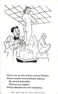 Old Sculptor Comic Postcard