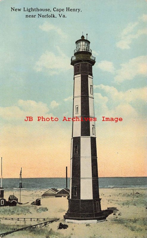 VA, Norfolk, Virginia, Cape Henry Lighthouse, Louis Kaufmann No A-7714 