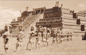 Mexico Teotihuacan Native Indians In Local Dress Real Photo