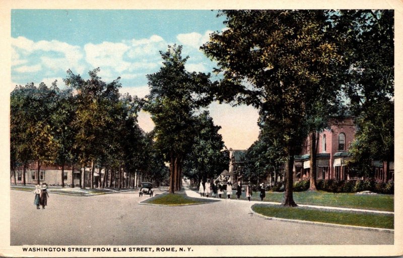 New York Rome Washington Street From Elm Street Curteich