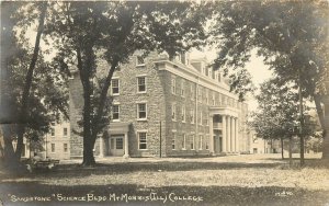 c1910 RPPC Mt. Morris Twp. IL Sandstone Science Bldg Mt. Morris College, Ogle Co