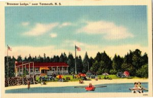 View of Braemar Lodge from Water, Near Yarmouth Nova Scotia Vintage Postcard J33