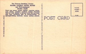 Pershing County Round County Court House  Lovelock Nevada  Picnic Park Postcard