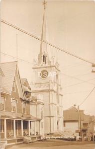 A54/ Machias Maine Me RPPC Real Photo Postcard c1910 Congregational Church