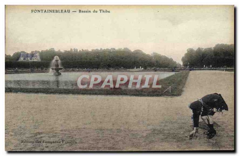 Old Postcard Fontainebleau Basin thibe Child