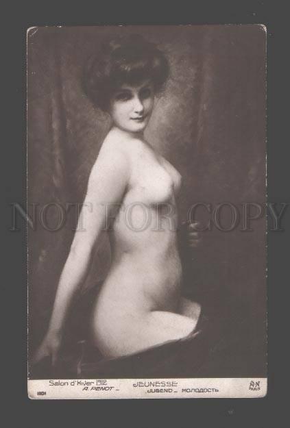 095055 NUDE Woman BELLE by PENOT vintage SALON 1912 PC