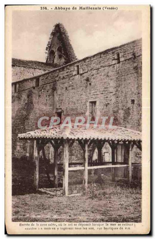 Postcard Abbey Maillezais (Vendee) winery Entree salty or salt was deposited