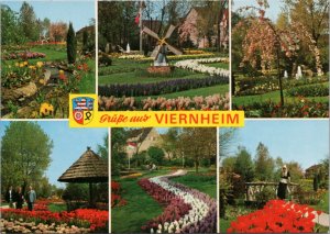 Postcard Germany Greetings from Viernheim - Tulip show in Tivoli Park