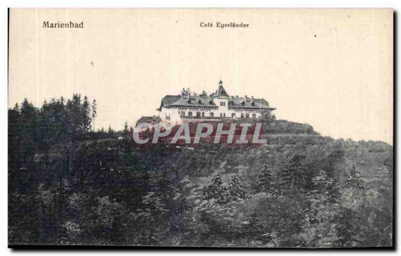 Old Postcard Marienbad Cafe Egerlander