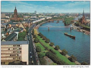 Germany Frankfurt Mainlauf Eiserner Steg und Dom