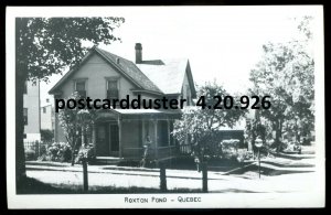 h2810 - ROXTON POND Quebec 1940s Street View. Real Photo Postcard