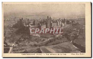 Postcard Old Carcassonne Aude aerial view of the City