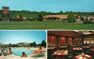Vintage Postcard Colony 7 Motor Inn Schrafft's Restaurant Annapolis Junction MD