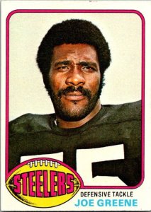 1976 Topps Football Card Joe Greene Pittsburgh Steelers sk4449