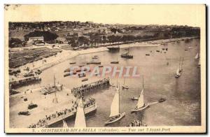 Old Postcard Ouistreham Riva Bella View before the Yacht Harbor