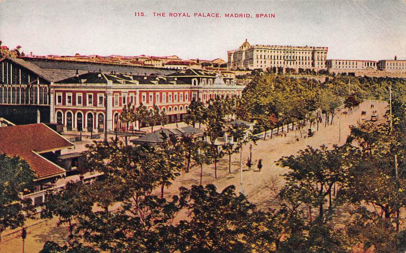 The Royal Palace, Madrid, Spain, Early Postcard, Unused