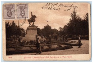 1921 Necochea - Monument of Gral. Necochea in Plaza Rocha Argentina Postcard 