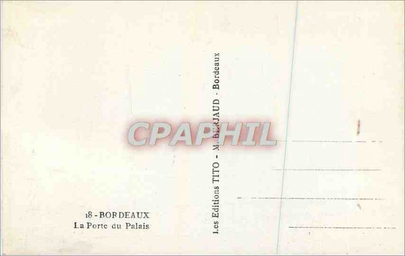 Postcard Modern Bordeaux The Palace Gate