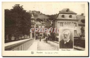 Old Postcard Vianden View Terminal on the Victor Hugo Bridge