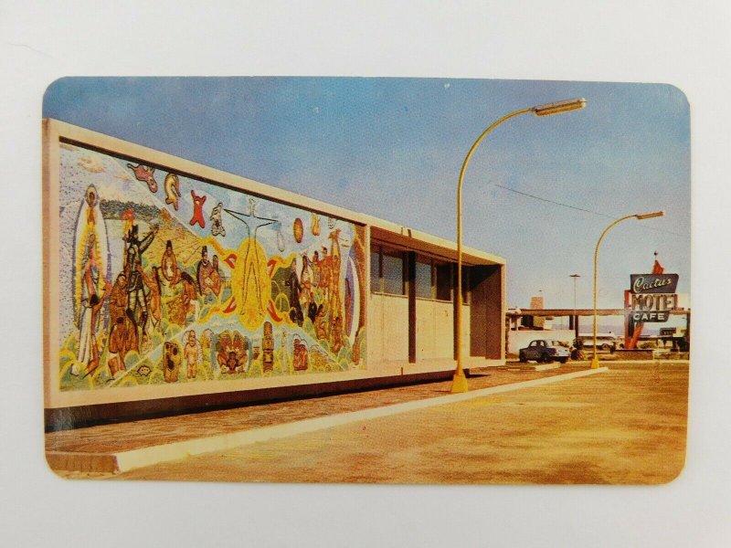 The Great Mural Cactus Motel San Luis Potosi SLP Mexico Chrome Vintage Postcard