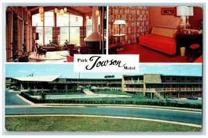 Towson Maryland Postcard Towson Motel York Road Baltimore Beltway 1965 Vintage