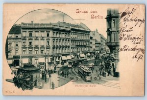 Germany Postcard Hackescher Markt Greetings from Berlin 1901 Antique Posted