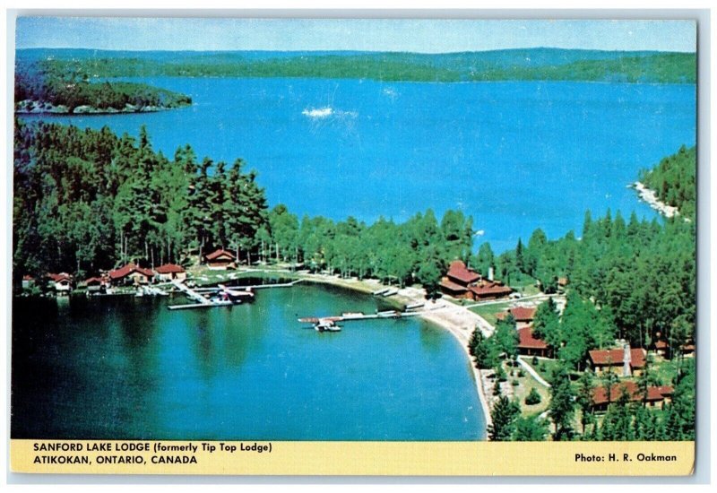 c1950's Sanford Lake Lodge Atikokan Ontario Canada Unposted Vintage Postcard