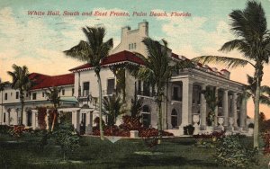 Vintage Postcard 1913 White Hall South & East Front Palm Beach Florida Union Pub