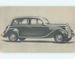 1935 blank back postcard ad FOUR-DOOR CAR SHOWN - COMPANY UNKNOWN HJ4652