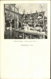 Nurnberg Germany Hotel Strauss Bar Interior c1900 Postcard EXC COND