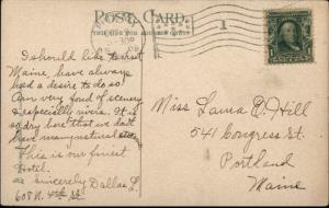 Phoenix AZ Adams Hotel 1908 Used Postcard