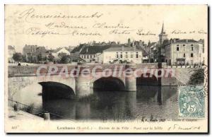 Postcard From The Old Louhans Entree City Bridge On The Seille