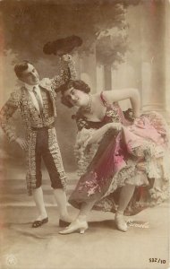 Oranotype Photo Postcard Flamenco Dancers Carmela 532/10 1904 Steglitz