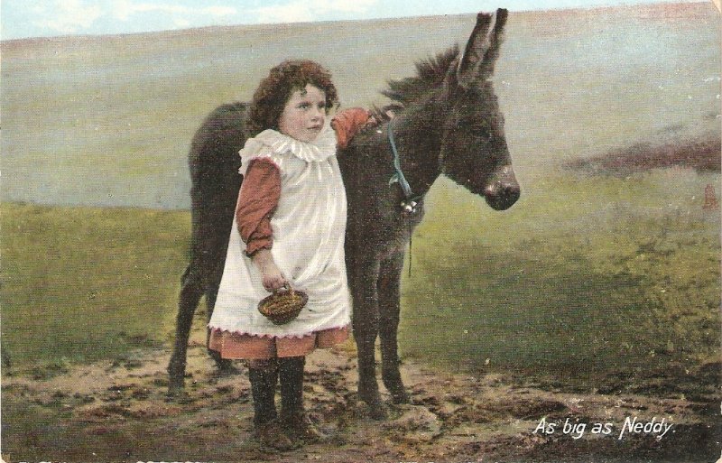 Girl with her donkey. As big as Neddy Tuck Rapholette  Real Friends Ser