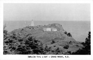 Grand Manan New Brunswick Canada Swallow Tail Lighthouse Real Photo PC AA48605