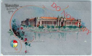 1904 St. Louis World's Fair Education Palace Buxton Skinner Litho LPE Expo A16