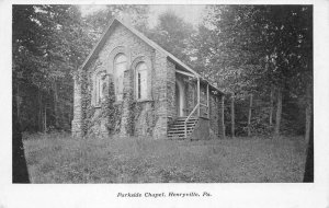 Henryville Pennsylvania Parkside Chapel B/W Photo Print Vintage Postcard U5629