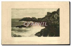 Old Postcard The Sea Waves