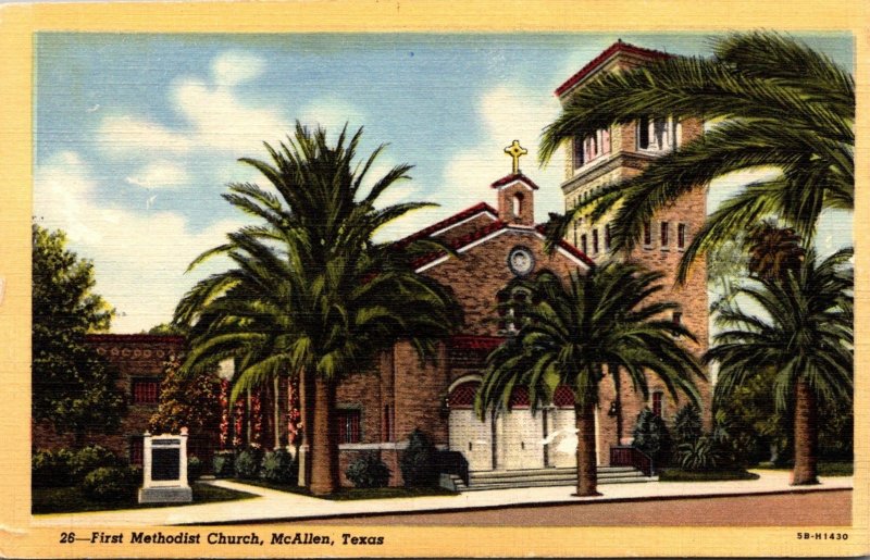 Texas McAllen First Methodist Church 1944 Curteich