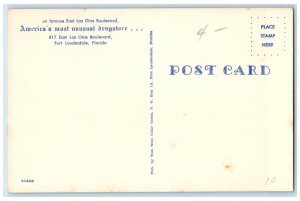 c1950's The Chemist Shop Store Drugstore Fort Lauderdale Florida FL Postcard 