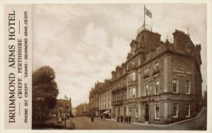 Drummond Arms Hotel, Crieff, Perthshire, Scotland, Early Postcard, Unused