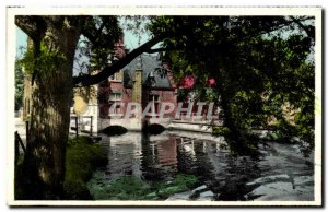 Old Postcard Bruges Belgium House of & # 39eclusier the lake & # 39amour