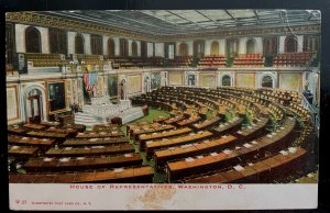 Vintage Postcard 1907 House of Representatives (Chamber), Washinton, D.C.