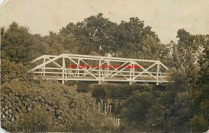 IA, Bedford, Iowa, RPPC, Bridge Over A Creek, 1911 PM, Photo No 785