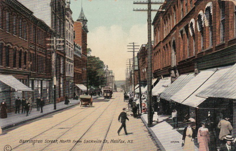 Canada Halifax Trolley On Barrington Street North From Sackville Street sk4658