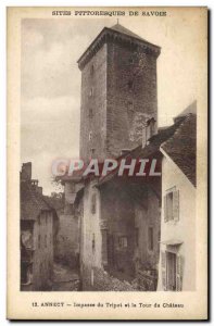 Old Postcard Annecy Impasse du Tripot and Chateau Tour