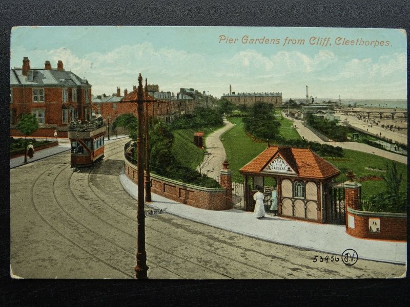 Linc's CLEETHORPES Pier Gardens Entrance from Cliff c1906 Postcard by Valentine