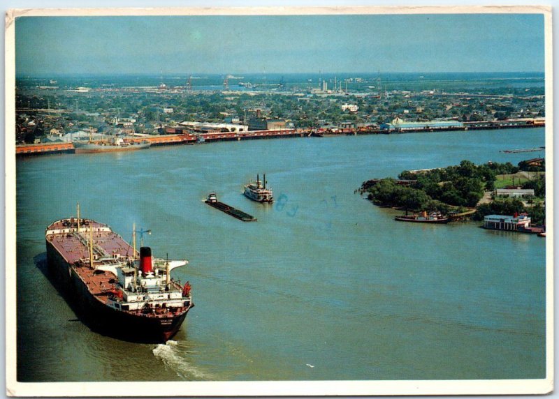 Postcard - Port of New Orleans, Mississippi River - New Orleans, Louisiana