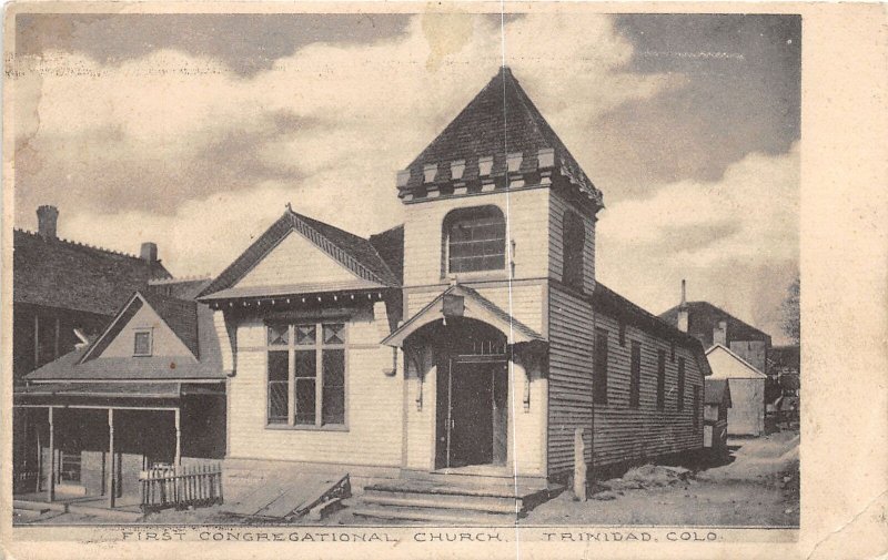 J59/ Trindad Colorado Postcard c1910 First Congregational Church 107