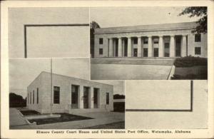 Wetumpka AL Court House & Post Office Old Postcard jrf